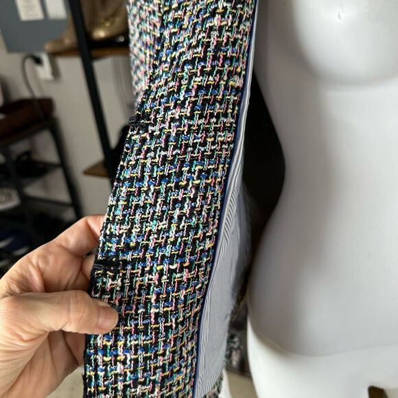 J Crew Metallic Thread Fringe Tweed Jacket 8 - Picture 7 of 13